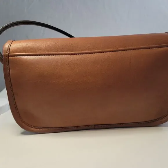 Vintage Coach Dinky Bag NYC Leather Turnlock Crossbody Bag Brown 051-9648 USA - Picture 7 of 12